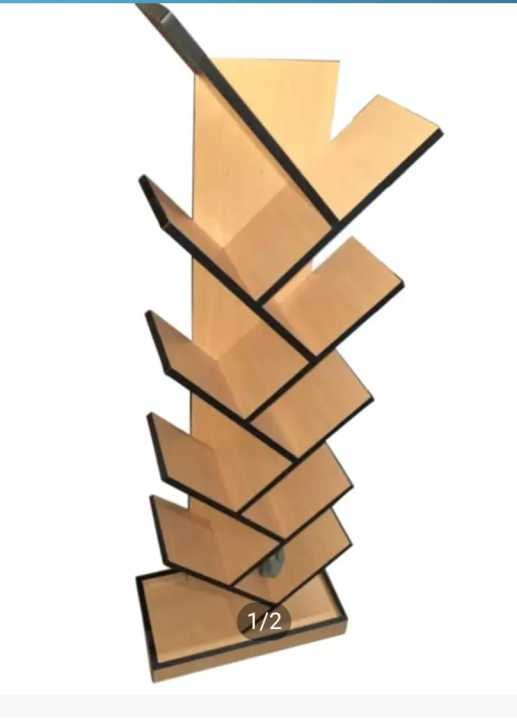 Shelves Tree Bookshelf Made of Wood Book Shelf Spine Tower Shelf Removable Storage Wall Shelf