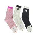 Amoi Season European Goods Hot Stamping Letter Love Tube Socks Korean Style Ultra-Thin Hollow Mesh Good-looking Outer Socks. 