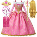 Dress Up Costume Party Wear Rapunzel Cinderella Elsa Anna Outfit Children's Frozen Color Play Princess Dress Disney Girls Sleeping Beauty Aurora Corner. 
