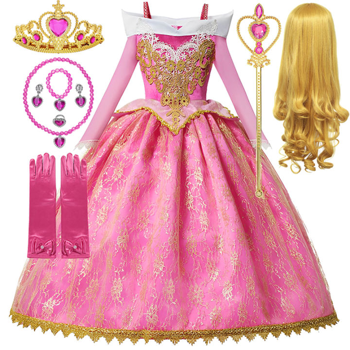 Dress%20Up%20Costume%20Party%20Wear%20Rapunzel%20Cinderella%20Elsa%20Anna%20Outfit%20Children's%20Frozen%20Color%20Play%20Princess%20Dress%20Disney%20Girls%20Sleeping%20Beauty%20Aurora%20Corner%20-%20Image%207