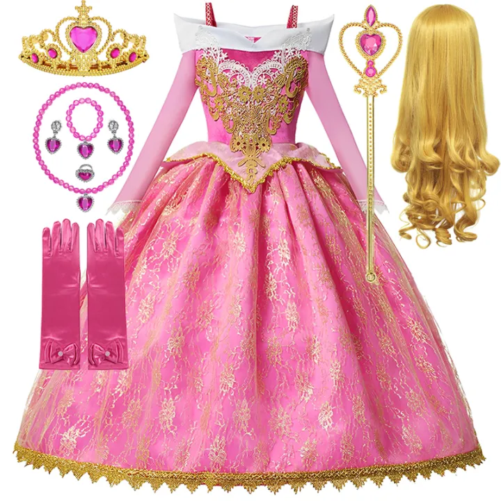 Disney%20Girls%20Sleeping%20Beauty%20Aurora%20Cosplay%20Princess%20Dress%20Kids%20Rapunzel%20Frozen%20Elsa%20Cinderella%20Costume%20Party%20Clothing%202-12Years%20-%20Image%202