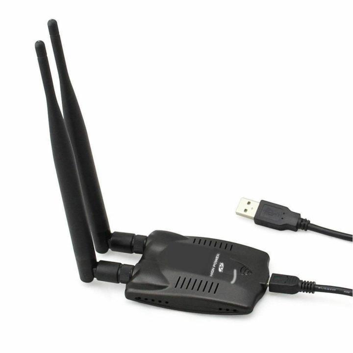 Signal Point Alpha Usb Adapter 3000MW High Power Signal USB Wireless WIFI Adapter 2 Antenna 802.11bgn ...