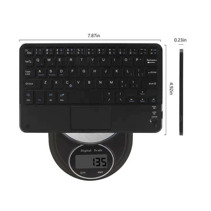 8%20Inches%20Touch%20Bluetooth%20Keyboard%20Rechargeble%20Wireless%20Keyboard%20Slim%20Min%20Keypad%20With%20Touchpad%20For%20IOS%20Android%20Tablet%20Laptop%20PC%20-%20Image%203