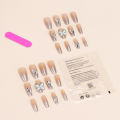 Xiaohongshu hand-worn nail nail pieces wholesale long diamond butterfly nail stickers finished nail patches jelly glue.