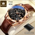 Men Leather Analoge Quartz Fashion Watch for Men. 