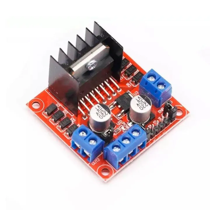 Red Color L298N L-298N 298N Motor Driver Dual Channel H-Bridge Motor Driver Control Module For Electronics Circuitry & Parts Arduino Raspberry Pi Smart Robot Car Projects  - Solar Panel