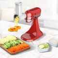 Slicer Shredder Attachments, Fresh Prep Vegetable Slicer for Kitchenaid Stand Mixer, Salad Maker with Cleaning Brush. 