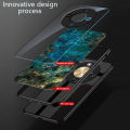 Biruiqu For Honor X9D Fashion Marble Tempered Glass Back Case Cover. 