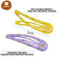 【WindFall】Korean Version Simple Cute Print BB Clip Daisy Dripping Oil Hair Clip Colorful Cartoon Children Hair Clip- WF.