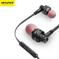 Awei ES-10TY Wired Headphones With Mic Metal 3.5mm In-Ear Earphones Super Bass Stereo Sports Headset For Mobile Phone Earbuds. 
