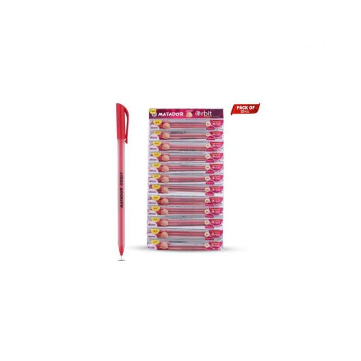 Matador Orbit Red Pen (12 PCS)