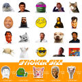 50 Zhang Disgusting Facial Expression Bag Stickers New Emoji Graffiti Stickers Funny Character Facial Expression Bag Stickers. 