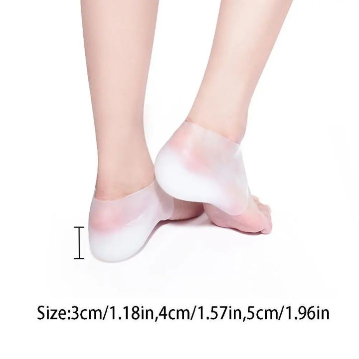 Height Increase 3/4/5CM Invisible Silicone Socks Gel Heel Pads
