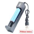 Universal 1 Slot Battery USB Charger Adapter LED Smart Chargering For Rechargeable Batteries Li-ion 18650 26650 14500 Charger.