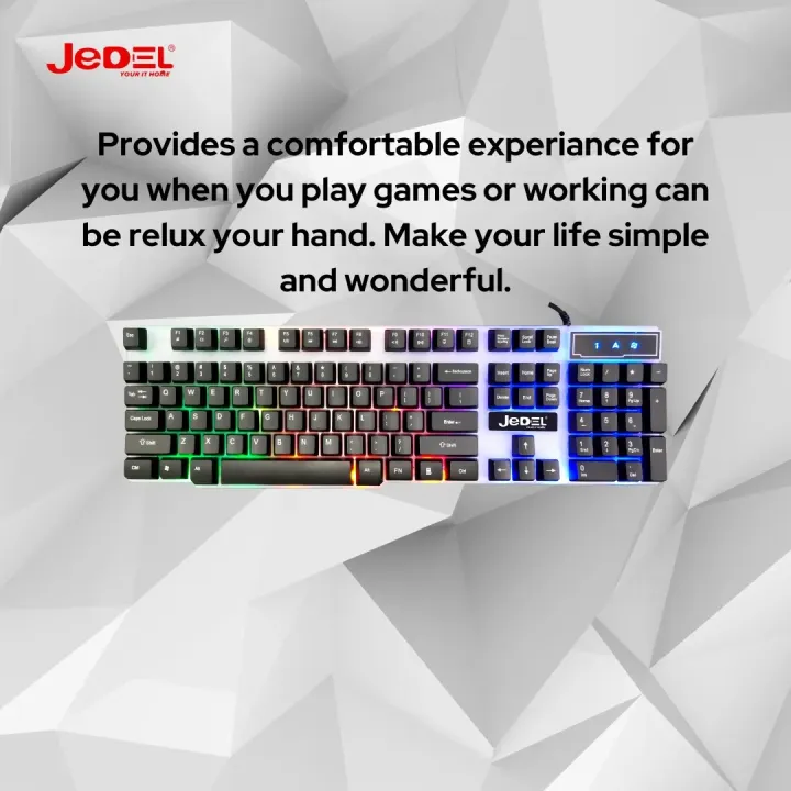 Jadel Keyboard JEDEL-K500 Suspended USB Gaming Keyboard With Color Backlight | Daraz ...