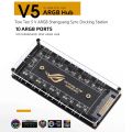 RGB Fan Hub ARGB Cable Splitter Hub Adapter for ASUS/MSI/GIGABYTE Motherboards. 