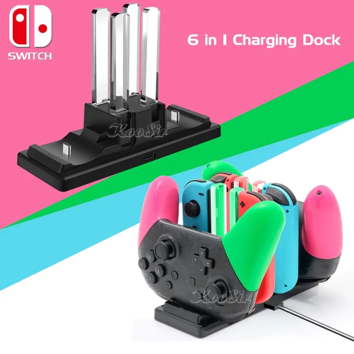 6%20in%201%20Nintendo%20Switch%20Charger%204%20Joycon%202%20Pro%20Controller%20Charging%20Dock%20Station%20NS%20Joystick%20Stand%20-%20Image%202