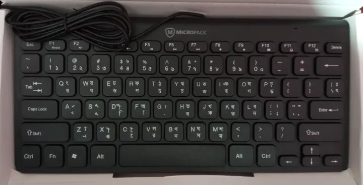 Micropack K2208 Black USB Mini Keyboard with Bangla