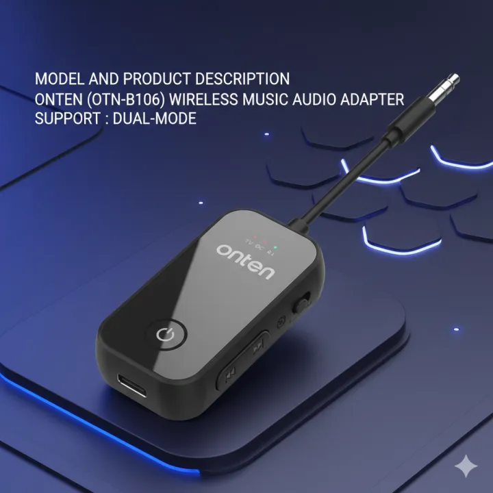 ONTEN%20(OTN-BT106)%20WIRELESS%20MUSIC%20AUDIO%20ADAPTER%20SUPPORT%20:%20DUAL-MODE%20-%20Image%202