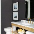 Black Silk Wallpaper Embossed Self Adhesive Wallpaper Removable Vinyl Black Peel and Stick Wallpaper Waterproof Furniture Decor. 