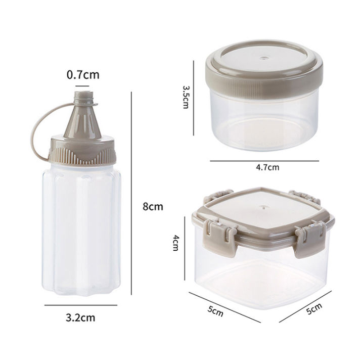 3pcs Mini Squeeze Bottle Salad Dressing Containers Outdoor Portable Barbecue Kitchen Tool Demoo