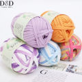 D D 100g/Ball Fabric Cloth Yarn T-Shirt Yarn for Crochet Knitting Soild Color Yarn Hand DIY Art Basket Bag Projects. 