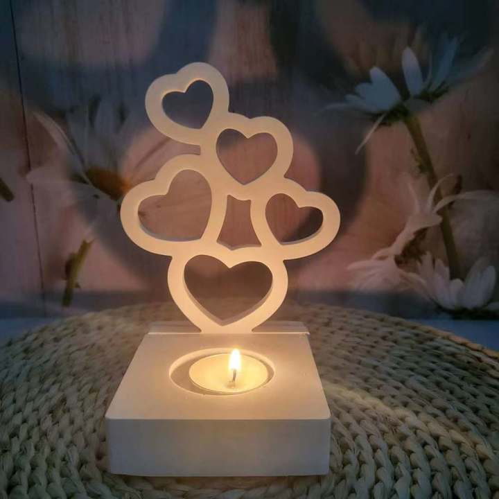 Home Decor Mold 3D Heart Candle Mold High-quality Design DIY Mold Handmade Craft Silicone Candle Mold Decorative Plaster Heart-shaped Silicone Love Candlestick Mold for Crafting Enthusiasts Romantic Decorations Candle Making Gift Creation Artistic Home