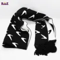 Black And White Woolen Scarf, Soft Muffler Stylish Fashion Scarf For Men And Women. 
