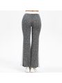 Women's Fashionable Casual Pants Loose Lace Up Printed Pants Casual Yoga Sports Outdoor Tie Up Loose Wide Leg Pants.