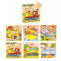 Stalls toys wholesale children's puzzle baby early education 9 three-dimensional puzzle blocks cartoon animal six-sided painting. 