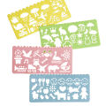 【3C VictoryEagle】4Pcs Multi DIY Art Drawing Template Ruler Stationery random.