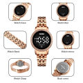 SKMEI 1669 RoseGold Stainless Steel Digital Watch For Women - RoseGold. 