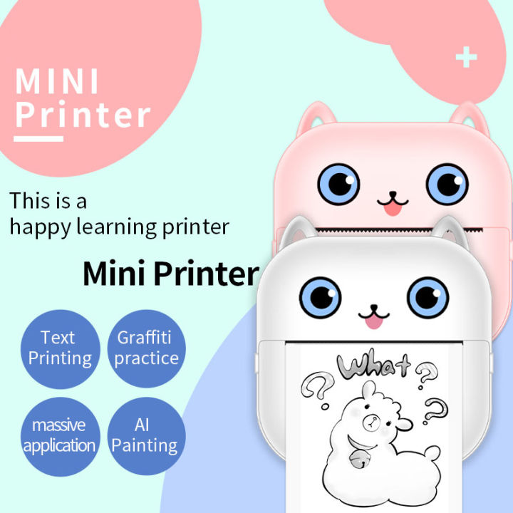 Portable Mini Pocket Printer Note Photo Label Memo Printing Bluetooth ...