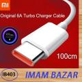 Xiaomi Type-C 6A 33w Turbo Charger Cable Quick Charging Type C USB Line For Mi 9 10 11 Pro 9Se CC9 Pro Note 10 Lite Redmi K MI 10T Pro 5G 10i Poco X3 Type C Fast Charging Cable 1M Redmi Note 9 10 K30 Ultra POCO M3 Pro 5G Mi 11 Lite- White.