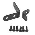 20 pcs Black L Brackets 90 Degree Angle Stainless Steel Joint Bracket Fastener for Wood Chair Bookshelf Board Window Furniture Cabinet(10Pcs-40Mm/10Pcs-20Mm). 