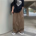 Pants Casual Trend High Street Straight-Leg Trousers Summer Men ins Japanese Style Wide Leg Fashion Brand Loose Cargo Pants Harajuku Style.