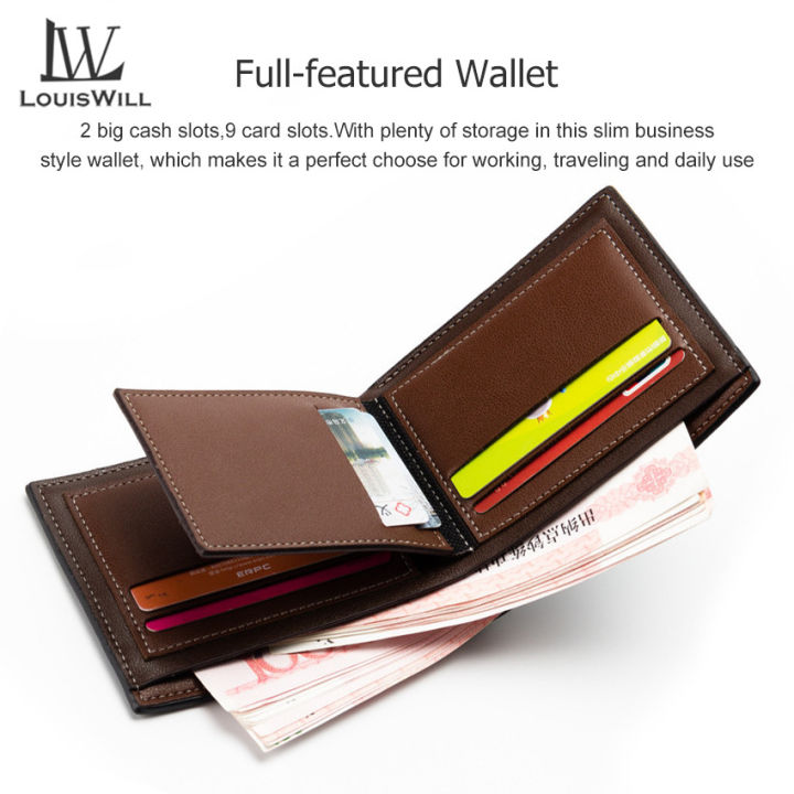 LouisWill%20Men%20Wallets%20Short%20Wallets%20Soft%20PU%20Leather%20Purse%20Bifold%20Wallet%20Money%20Cash%20Purses%20Clasp%20Coin%20Pouch%20ID%20Credit%20Cards%20Holders%20for%20Business%20Travel%20Office%20-%20Image%208