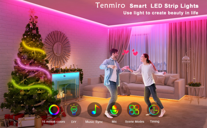 New Rgb Remote Control Color Changing Led Strip Light, ( 16 Feet Long ...