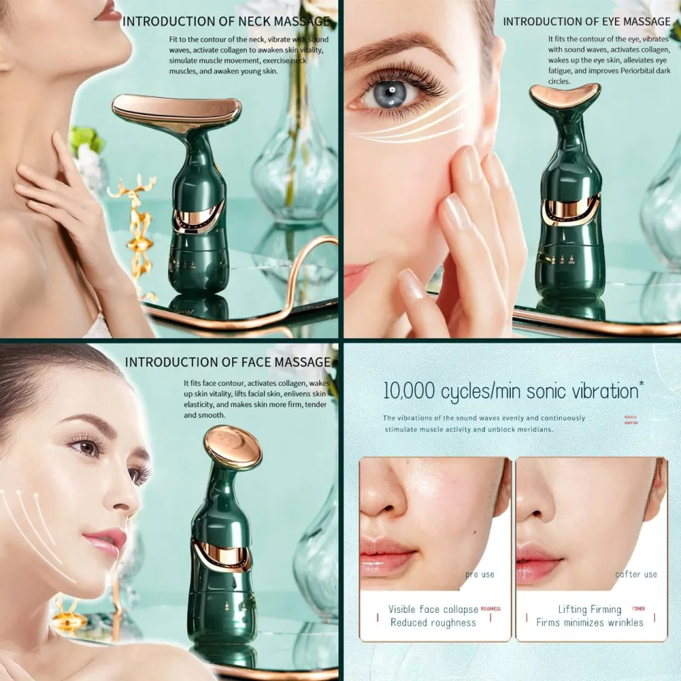 Multifunctional Facial Massager, 3-in-1 Beauty Massager for Face and Neck, Facial  Massager for Skin Care, Thermal and Vibration Technologies for Skin Care  Improve Glowing Skin, Smooth and Tightening Skin | Daraz.com.bd