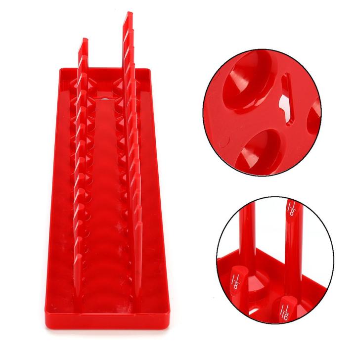 Tool%20parts%2028%20Slot%20Socket%20Rack%20Storage%20Rail%20Tray%20Holder%20Shelf%20Organizer%20Stand%20SAE%201/2''%20Red%20-%20Image%205