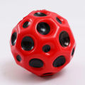 Useful Hole Ball Soft Bouncy Ball Anti-fall Moon Shape Porous Bouncy Ball Kids - 1 Pcs.