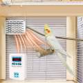 Bird Cage Heater Adjustable Temperature for Parakeets Reptiles Turtles White thermostat. 