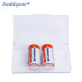 Doublepow CR123A 3V 450mAh Long Lasting Rechargeable Lithium Battery for Camera & Electronic Devices - 2 Pieces. 