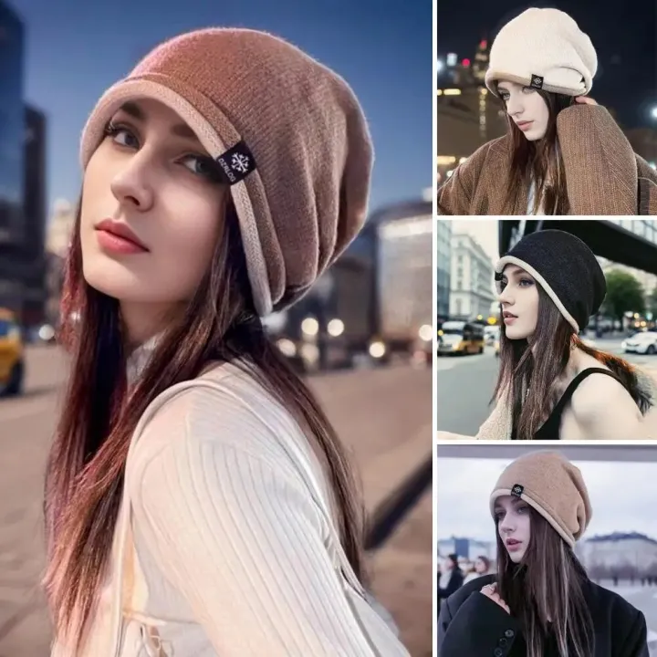 Women%20Winter%20Hat%20Knitted%20Elastic%20Thick%20Warm%20Winter%20Hat%20Soft%20Cold%20Resistant%20No%20Brim%20Beanie%20Baggy%20Lady%20Cap%20-%20Image%205