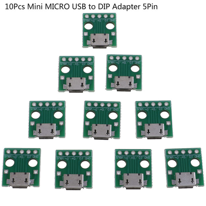 10Pcs%20MICRO%20USB%20to%20DIP%20Adapter%205Pin%20Female%20Connector%20PCB%20Converter%20Board%20MJD%20-%20Image%207