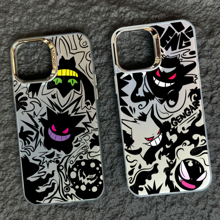 Tide brand Geng ghost dark wind phone case Apple 15 color silver case iphone13 hard shell 14 pro case 11 pro