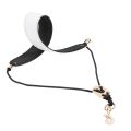 Saxophone Neck Strap, Alto Sax Neck Strap, Neck Band, White+Black.