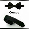 Slimfit Polyster Tie , Bow Tie & Pocket Squares for Men 2 pcs.