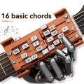 SRIWEN Guitar Learning Aid Tool Guitar Chord Trainer Guitar Practice Aid Teaching Learning System for Guitar Beginner Black.