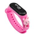 Kids Pink Bunny Waterproof Touch Screen LED Digital Baby Watch for Boys and Girls. 